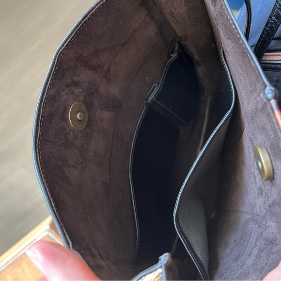 James Culver Handmade Leather Bag Black Brown Leather Shoulder Bag Handmade - Picture 6 of 8